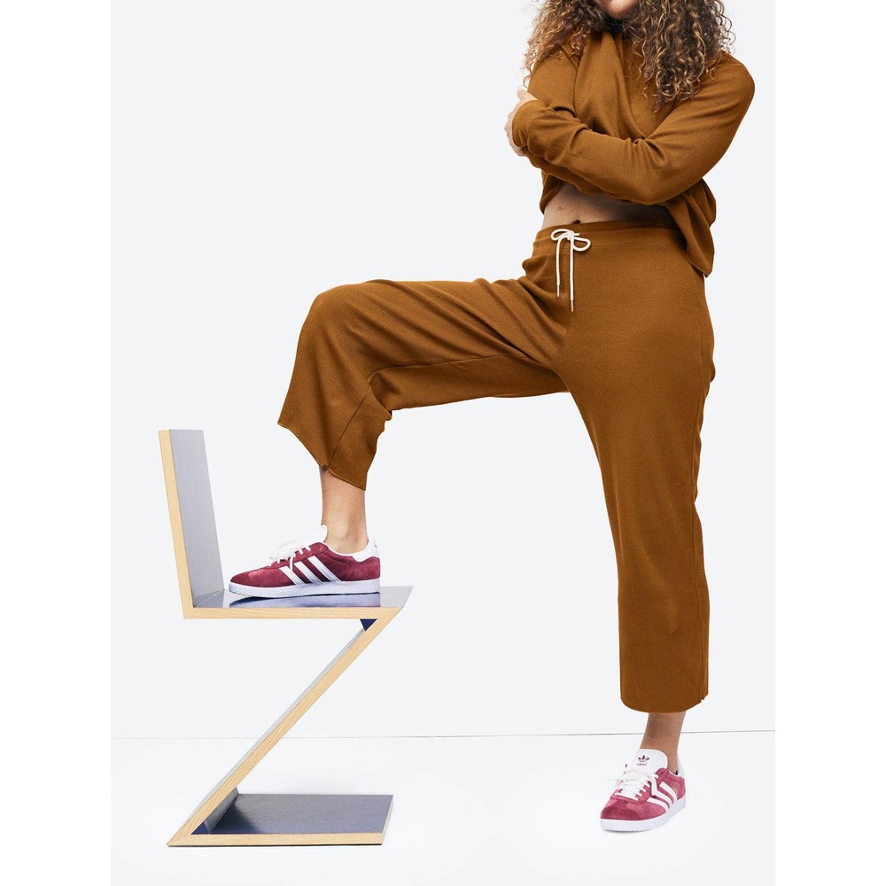 MATE THE LABEL organic thermal wide leg pant amber XS